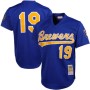 Men's Milwaukee Brewers Robin Yount Mitchell & Ness Royal Cooperstown Mesh Batting Practice Jersey