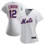 Women's New York Mets 12 Francisco Lindor White Home Replica Player Jersey