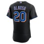 Men's New York Mets 20 Pete Alonso Black 2022 Alternate Player Jersey