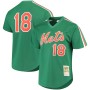 Men's New York Mets Darryl Strawberry Mitchell & Ness Green Cooperstown Mesh Batting Practice Jersey