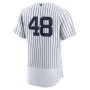 Men's New York Yankees 48 Anthony Rizzo White Home Player Jersey