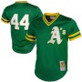 Men's Oakland Athletics Reggie Jackson Mitchell & Ness Green Cooperstown Mesh Batting Practice Jersey