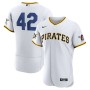 Men's Pittsburgh Pirates 42 Jackie Robinson White Authentic Player Jersey