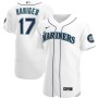 Men's Seattle Mariners 17 Mitch Haniger White Home Authentic Player Jersey
