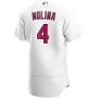 Men's St. Louis Cardinals 4 Yadier Molina White Home Authentic Player Jersey