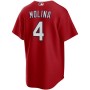 Men's St. Louis Cardinals 4 Yadier Molina Red Alternate Replica Player Name Jersey