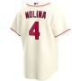 Men's St. Louis Cardinals 4 Yadier Molina Cream Alternate Replica Player Name Jersey