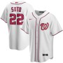 Men's Washington Nationals 22 Juan Soto White Home Replica Player Name Jersey