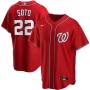 Men's Washington Nationals 8 Juan Soto Red Alternate Replica Player Name Jersey