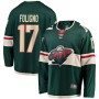 Men's Minnesota Wild Marcus Foligno Fanatics Branded Green Breakaway Jersey