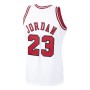 Men's Chicago Bulls 23 Michael Jordan Mitchell & Ness White 1997-98 Hardwood Classics Player Jersey