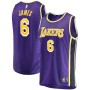 Men's Los Angeles Lakers 6 LeBron James Purple 2021-22 Swingman Player Jersey - Statement Edition