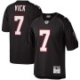 Men's Atlanta Falcons 7 Michael Vick Mitchell & Ness Black Legacy Replica Jersey