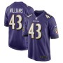 Men's Baltimore Ravens 43 Marcus Williams Purple Player Game Jersey