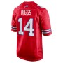 Men's Buffalo Bills 14 Stefon Diggs Red Game Player Jersey