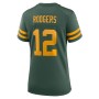 Women's Green Bay Packers Aaron Rodgers Green Alternate Game Player Jersey