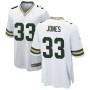 Men's Green Bay Packers 33 Aaron Jones White Game Jersey