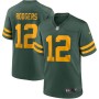 Men's Green Bay Packers 12 Aaron Rodgers Green Alternate Game Player Jersey