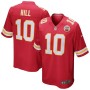 Men's Kansas City Chiefs 10 Tyreek Hill Red Game Jersey