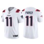 Men's New England Patriots 11 DeVante Parker White Vapor Untouchable Limited Stitched Jersey