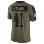 Men's New Orleans Saints Alvin Kamara Olive 2021 Salute To Service Limited Player Jersey