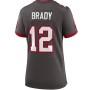 Women's Tampa Bay Buccaneers Tom Brady Pewter Alternate Game Jersey