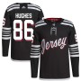 Men's New Jersey Devils 86 Jack Hughes adidas Black Alternate Primegreen Authentic Pro Player Jersey