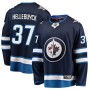 Men's Winnipeg Jets 37 Connor Hellebuyck Navy Breakaway Replica Jersey